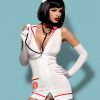 Costume infirmière blanc rouge Emergency Obsessive
